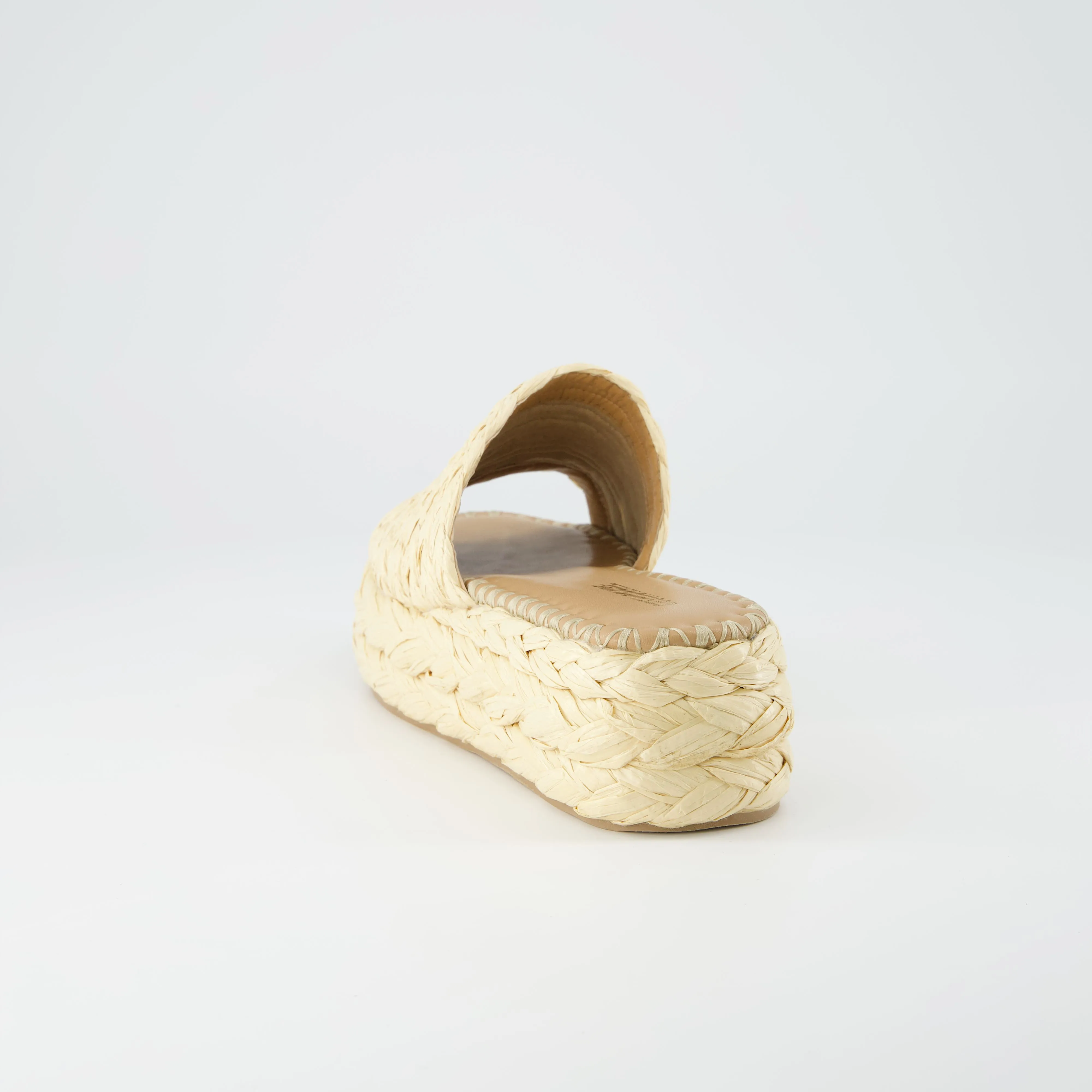 Core Raffia Platform Sandal