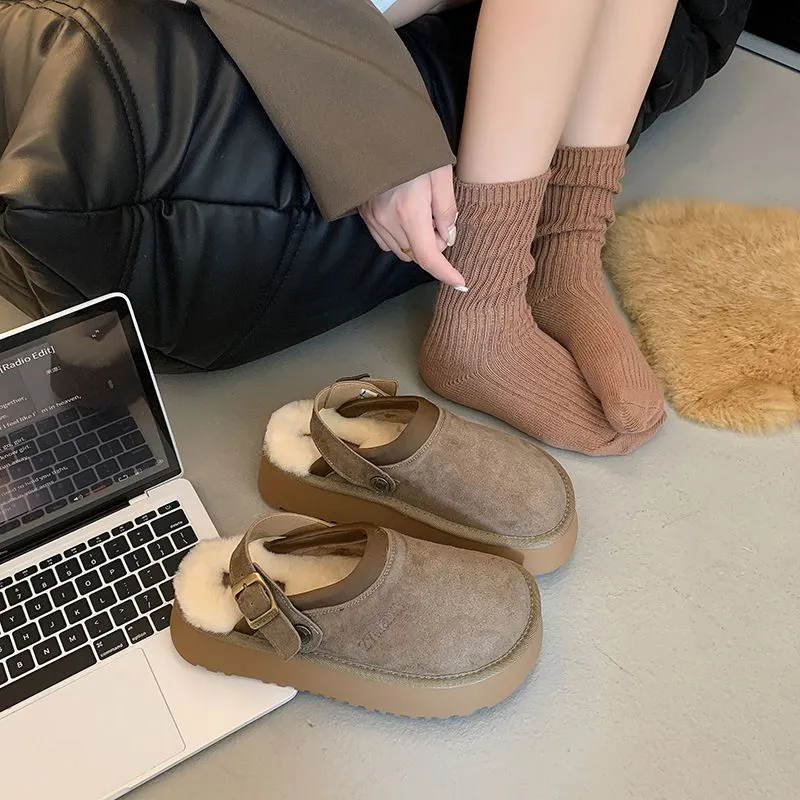 Cozy Winter Slip-Ons - Plush Lining