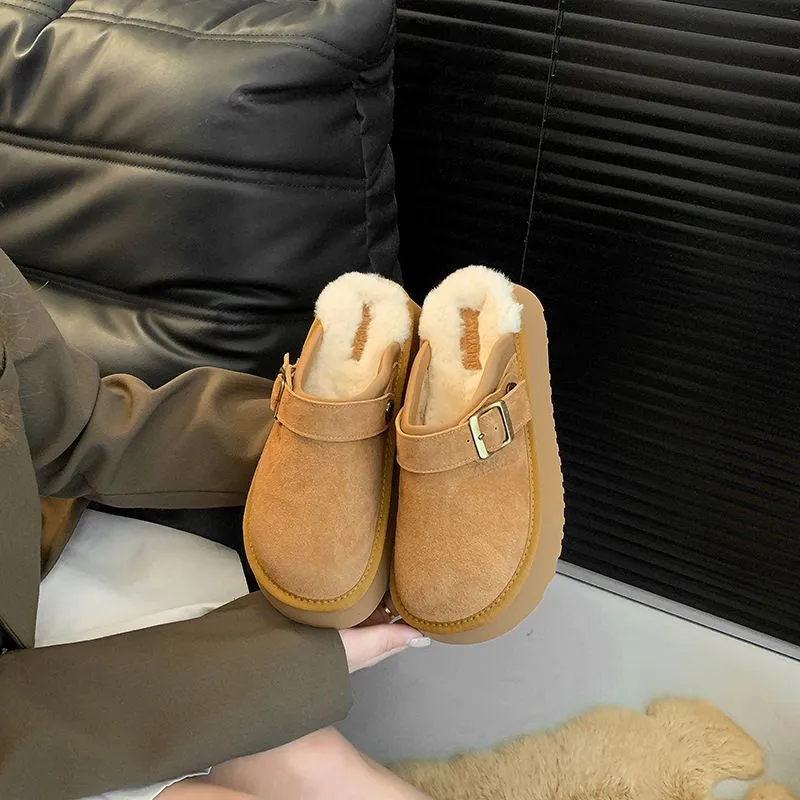 Cozy Winter Slip-Ons - Plush Lining
