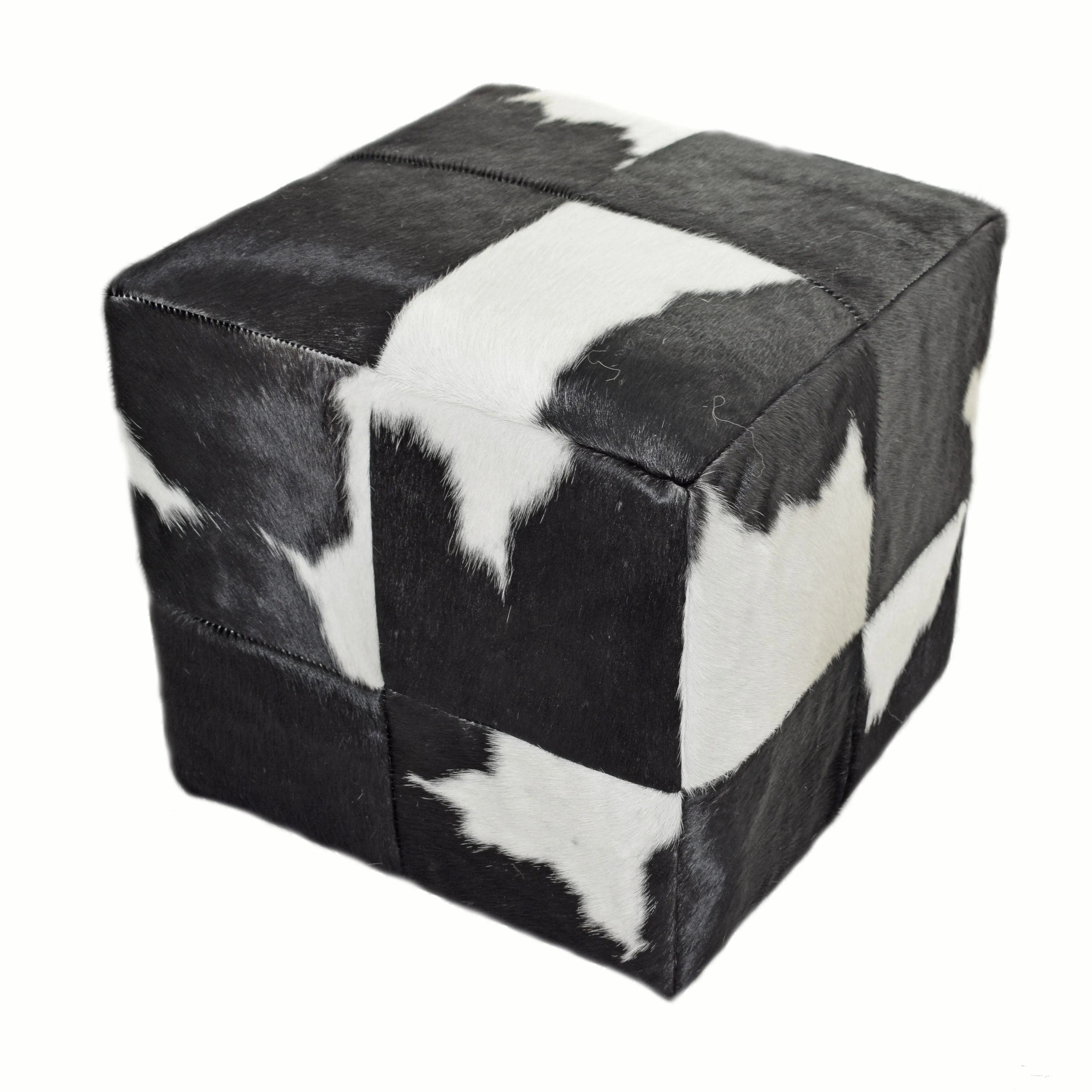 Cube Furniture, Cowhide Ottoman, Footstool, 13 Color Options