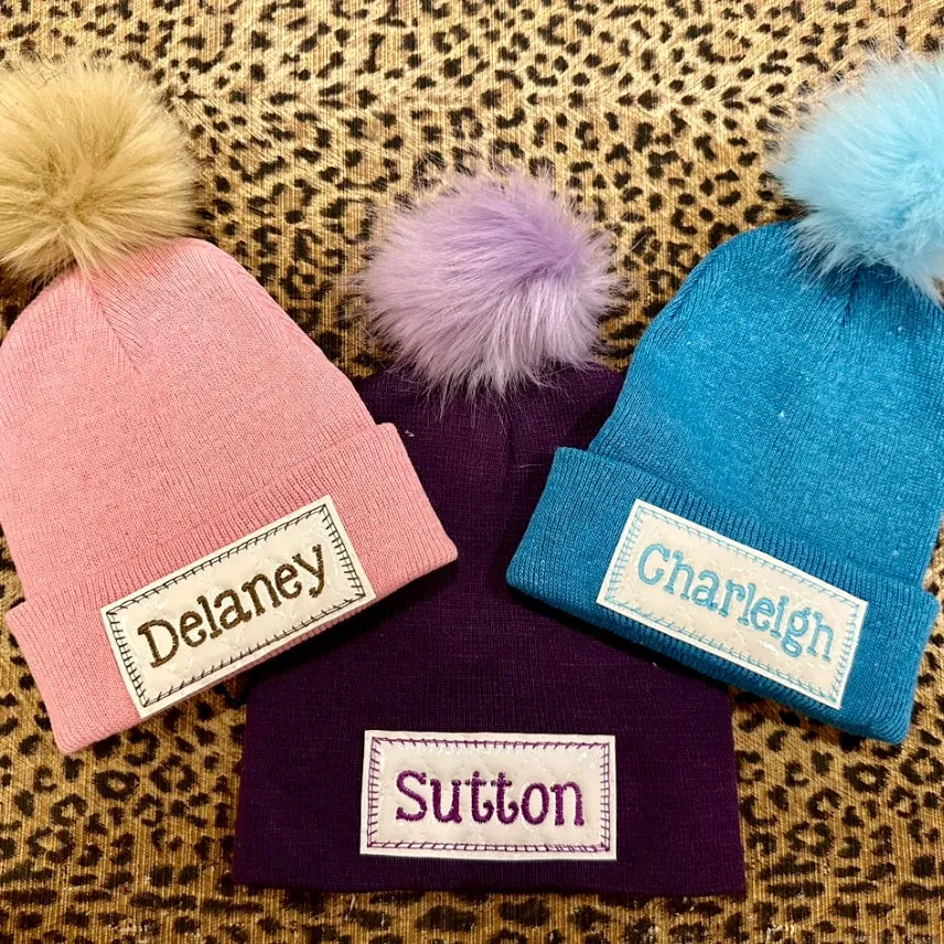 Custom Kids Embroidered Beanie Winter Hats