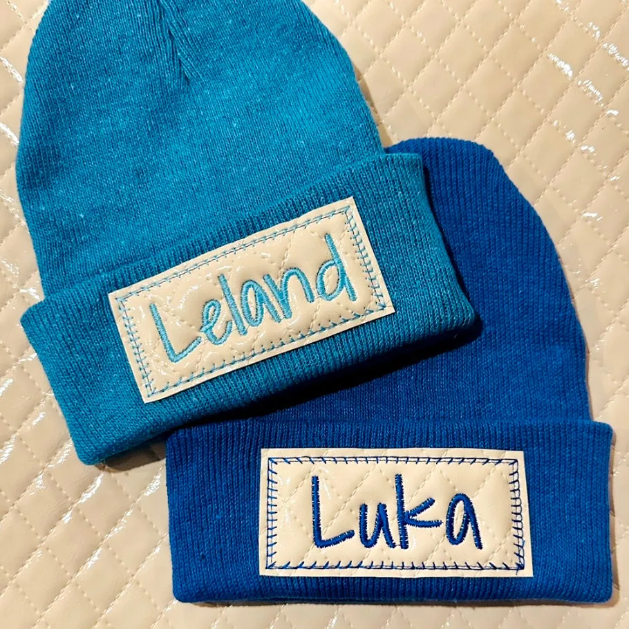Custom Kids Embroidered Beanie Winter Hats