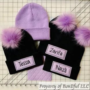 Custom Kids Embroidered Beanie Winter Hats