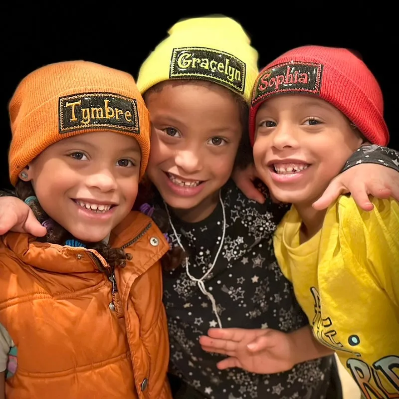 Custom Kids Embroidered Beanie Winter Hats