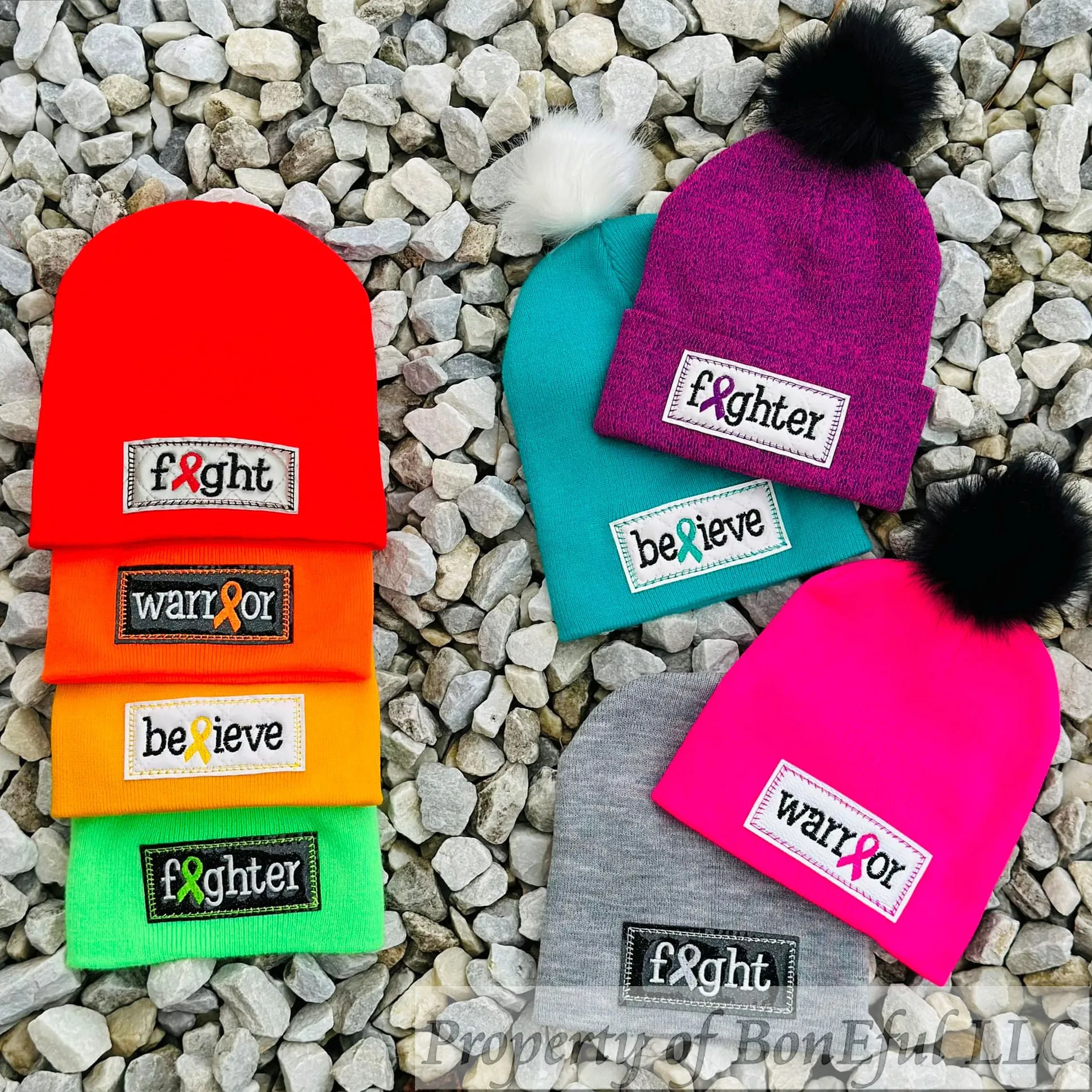 Custom Kids Embroidered Beanie Winter Hats