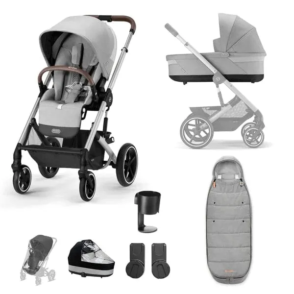 Cybex Balios S Lux Essential Bundle - Silver / Lava Grey