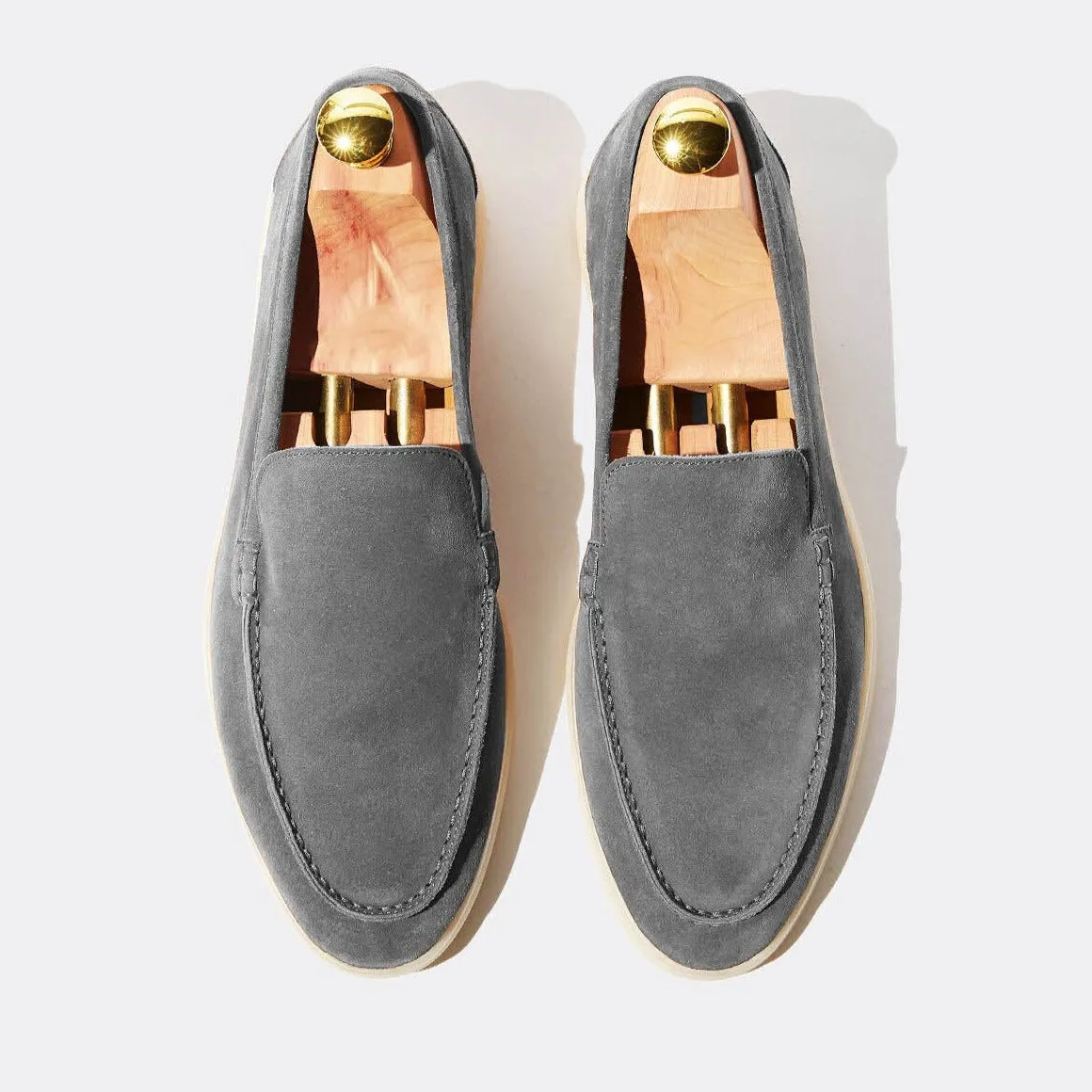 Cyrus Summer Grey Suede Loafer