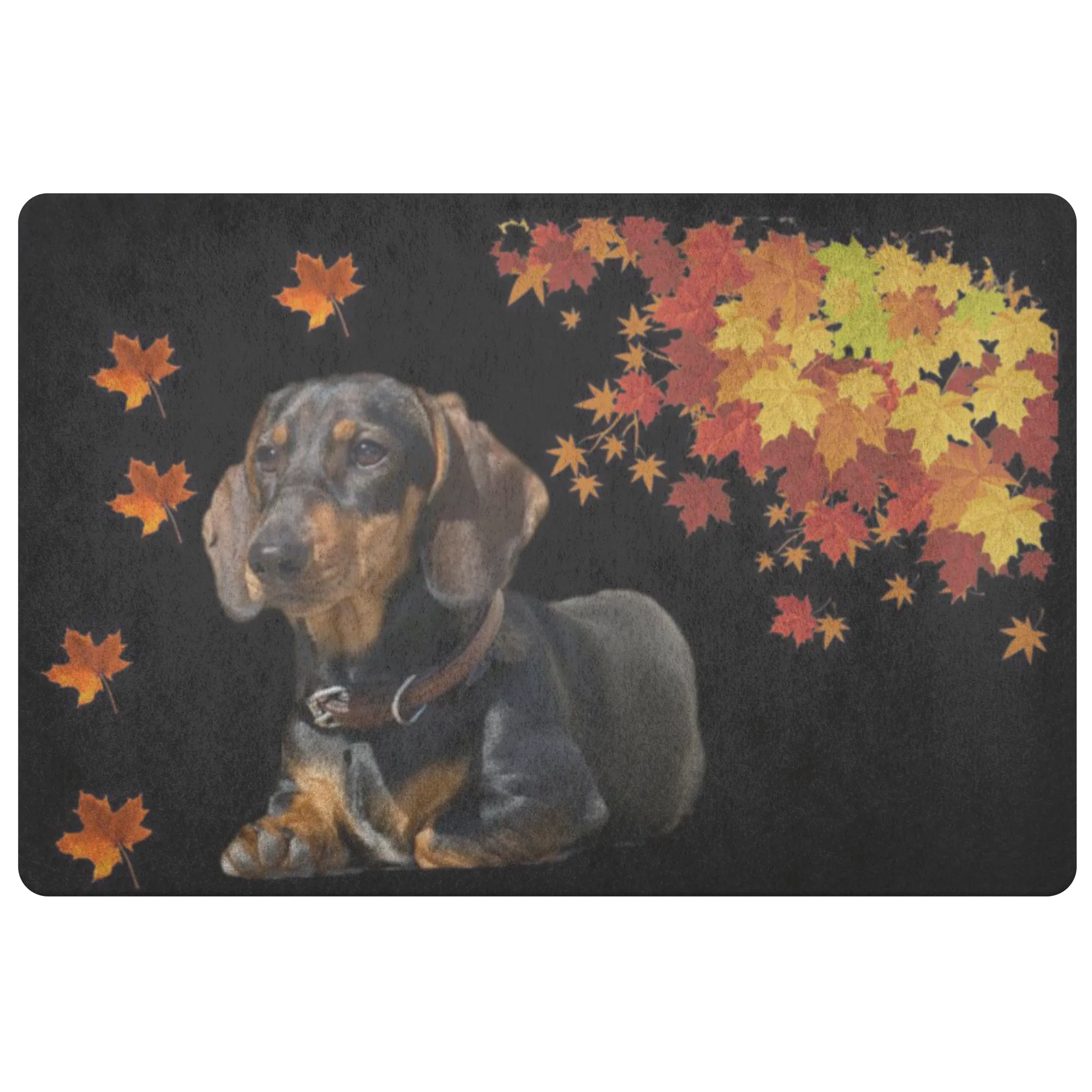Dachshund Doormat - Fall