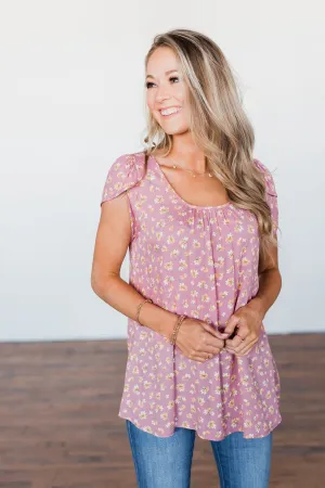 Dancing In Fields Floral Top- Pink