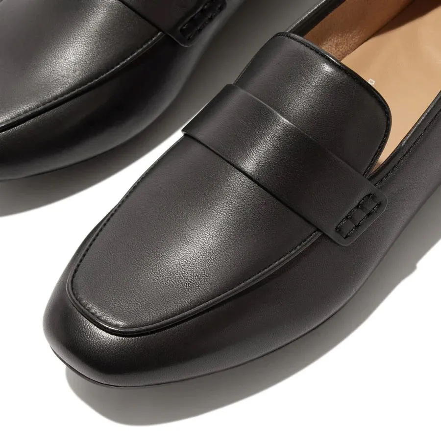 Delicato Soft Leather Loafers in Black