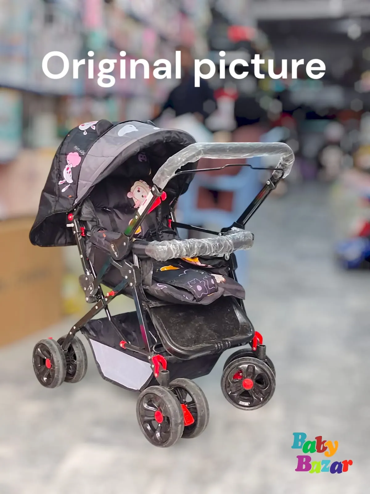 Deluxe Baby Stroller with Recliner & Canopy – Comfortable, Foldable & Travel-Friendly