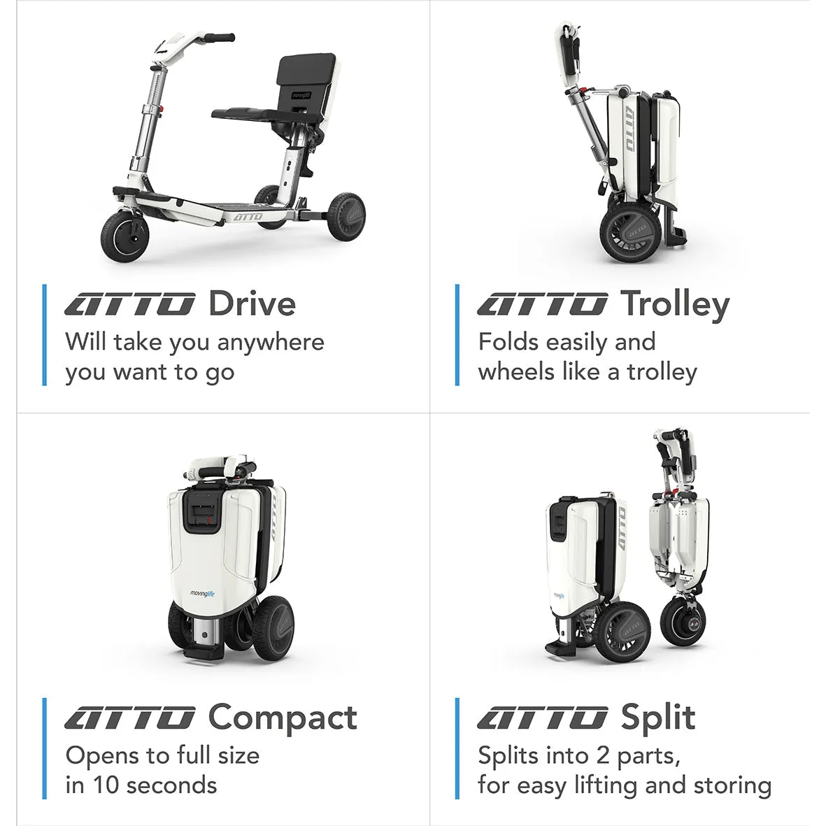 Demonstrator Model ATTO Portable Mobility Scooter