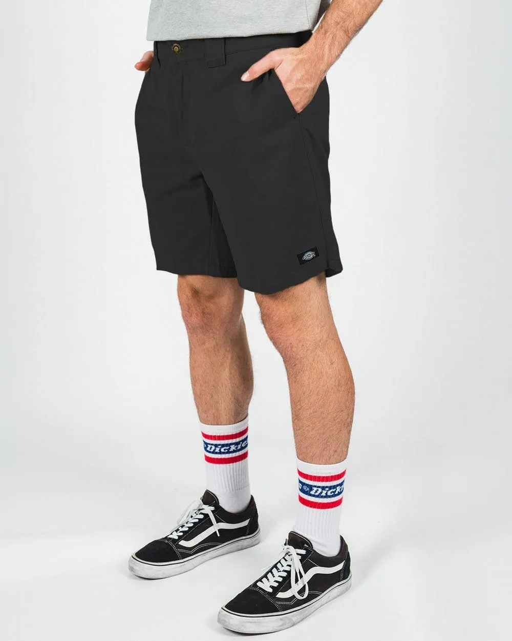 DICKIES 12" SLIM STRAIGHT WORK SHORT BLACK