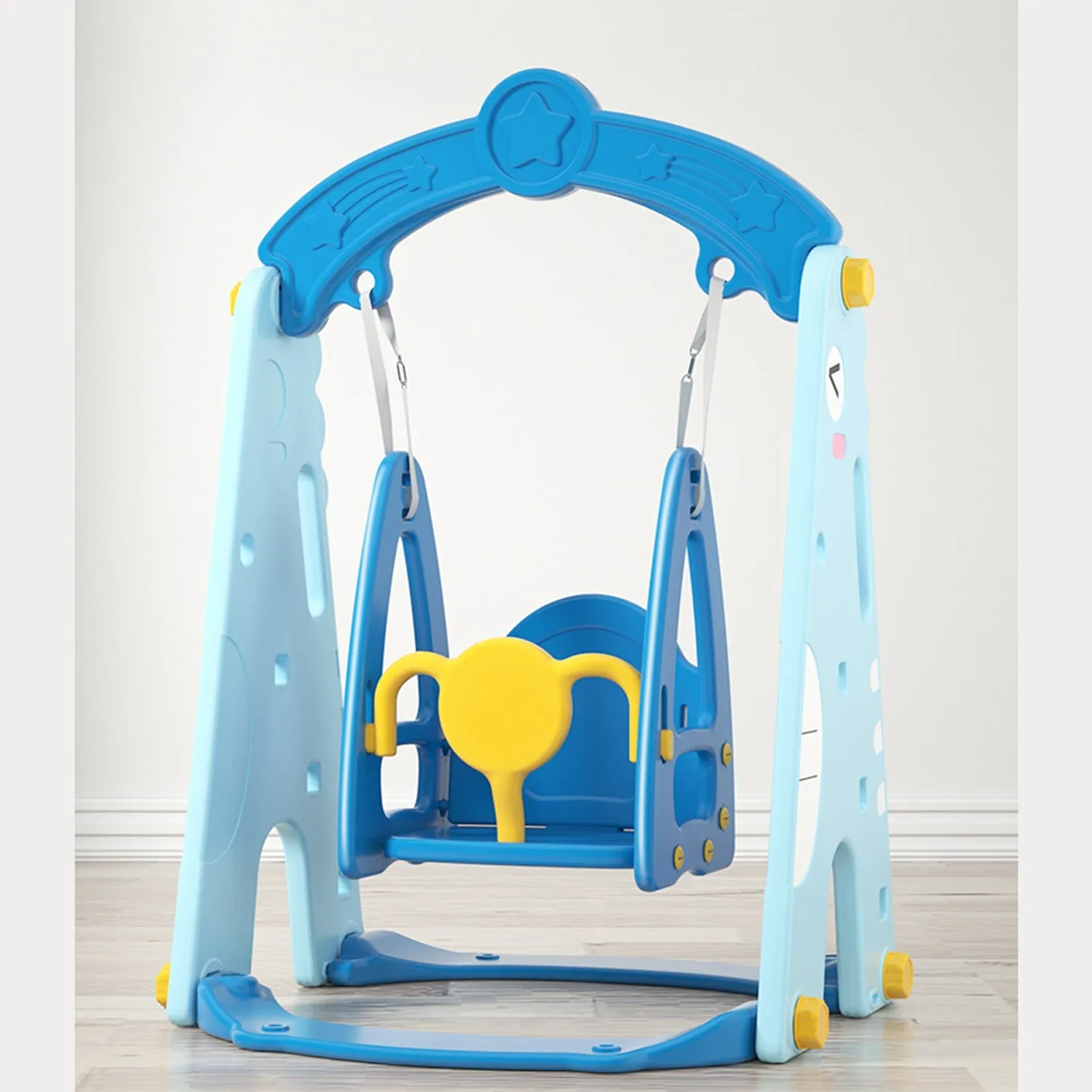 Dinosaur 5-in-1 Kids Slide & Swing Set | Basketball Hoop | Football | Golf