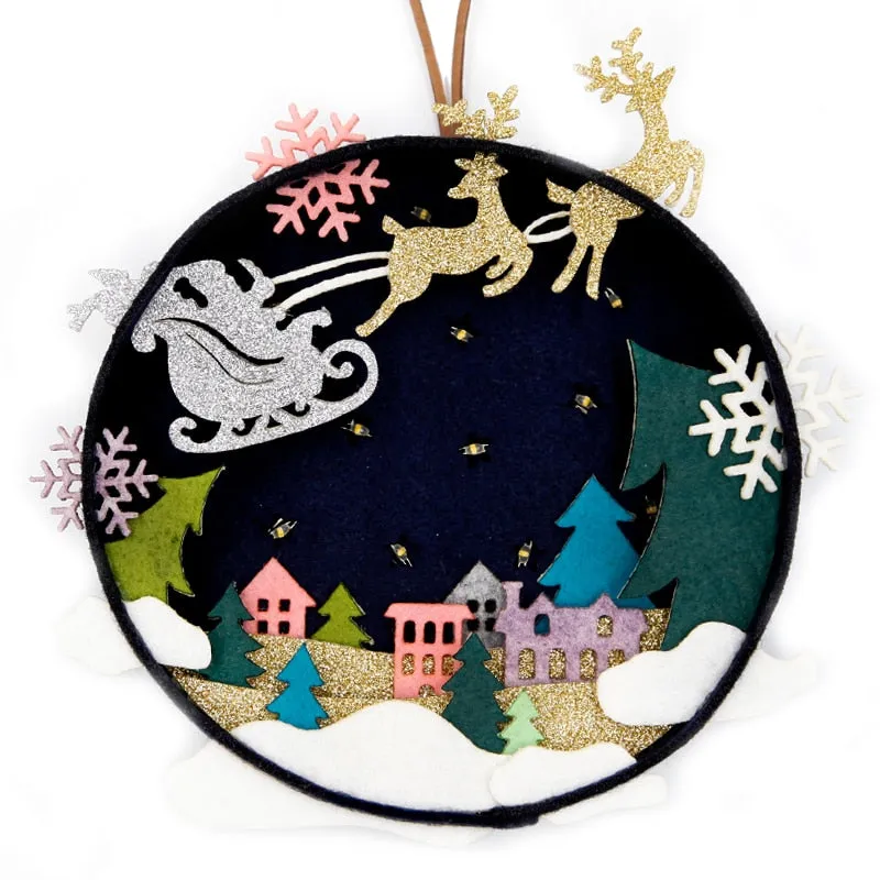 DIY Kit Christmas Felt Circle Wall Hanging Decoration