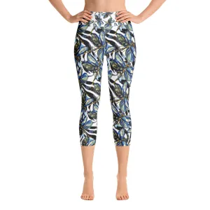 Dragonflies on Zebra - Yoga Capri Leggings