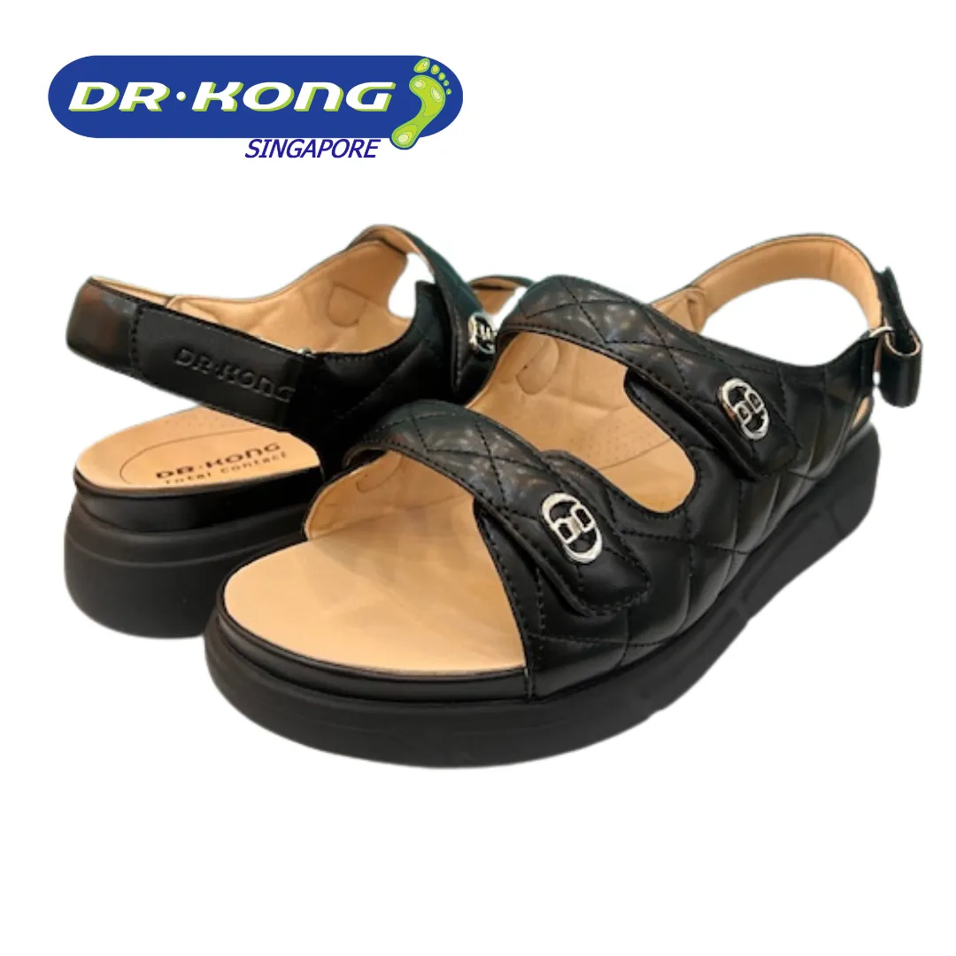 DR.KONG WOMEN REMOVABLE INSOLE SANDALS DK-S8000473-BLK(RP : $159)