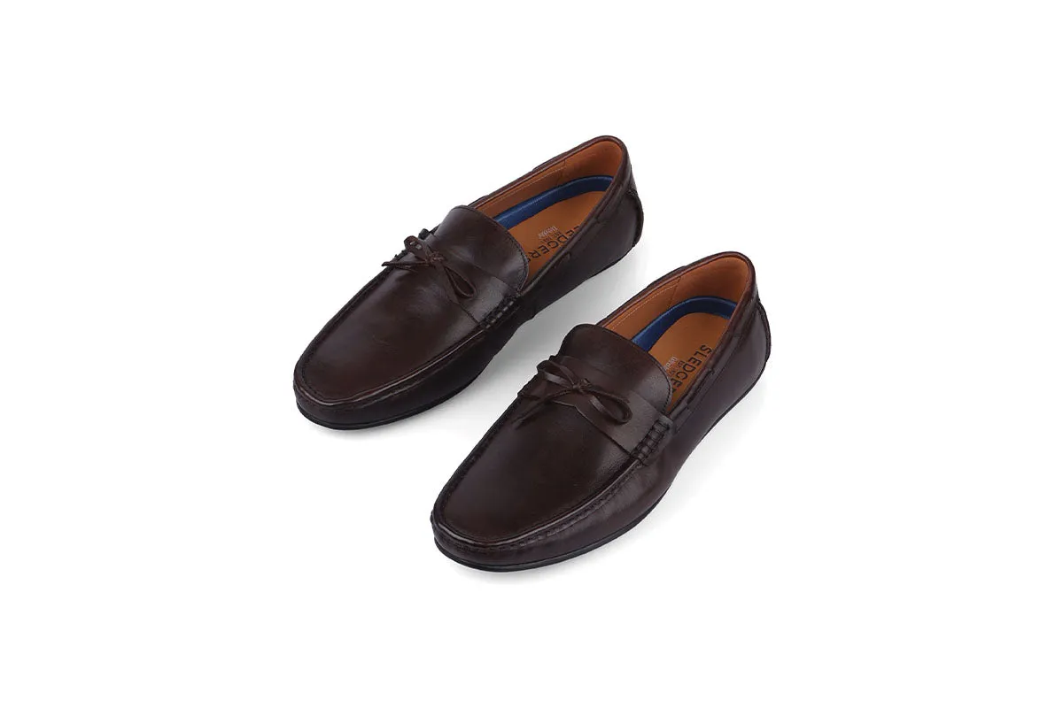 Dubois Ribboned Driving Shoe - Dark Brown