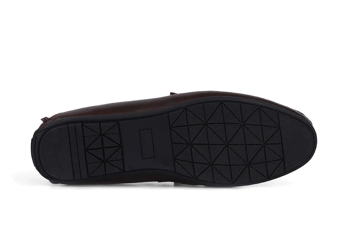Dubois Ribboned Driving Shoe - Dark Brown