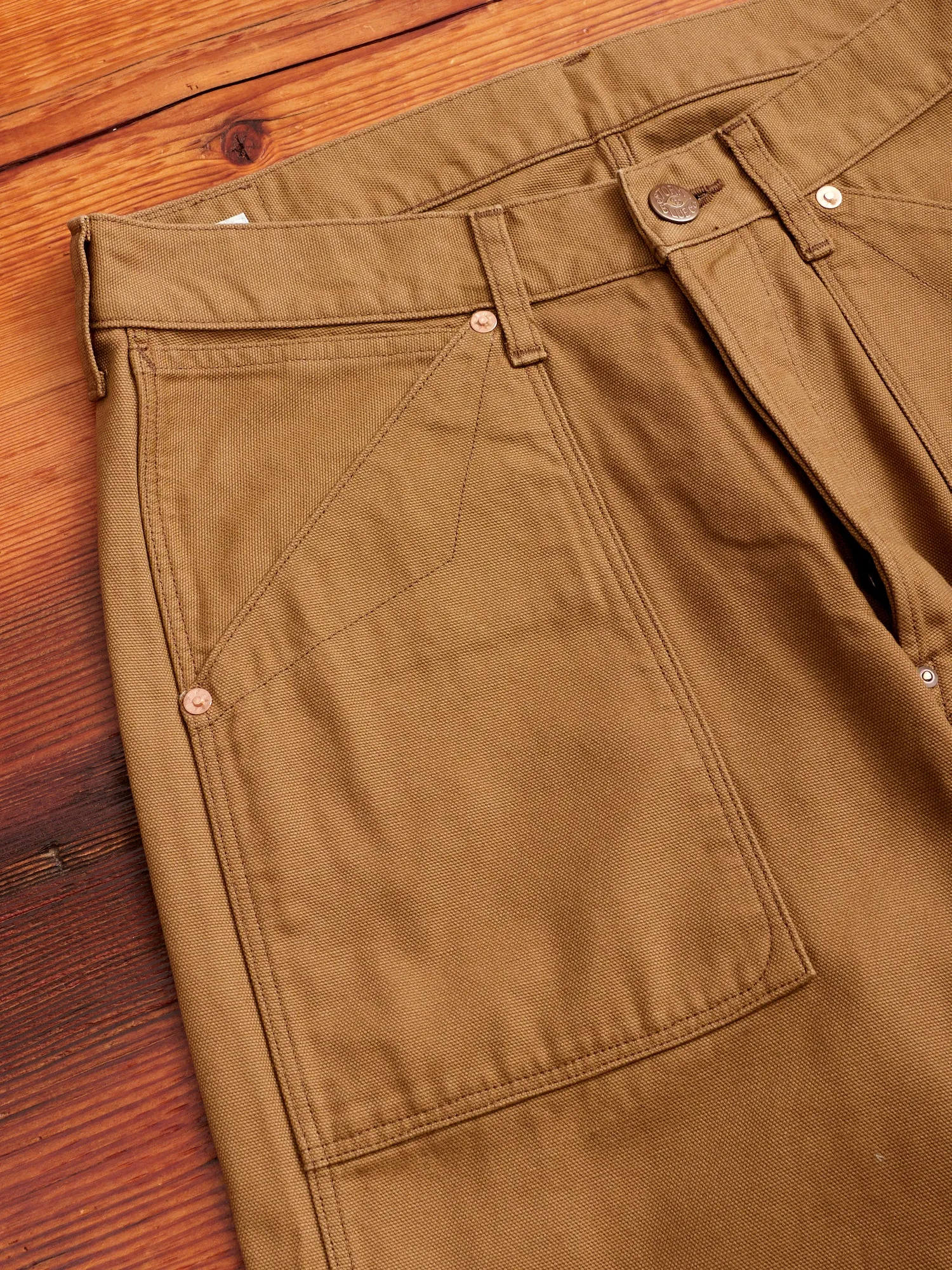 Duck Canvas Work Pants in Brown