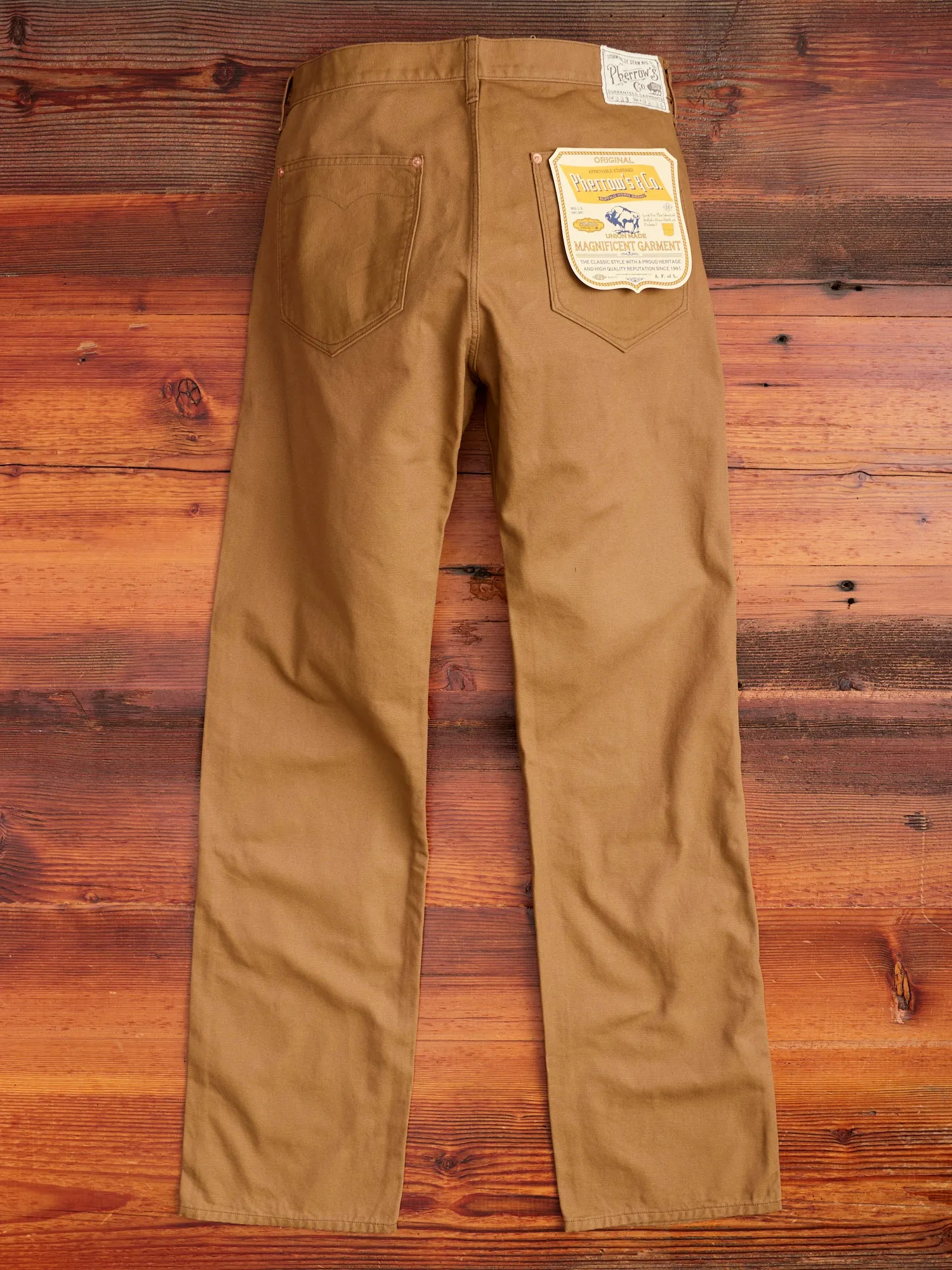 Duck Canvas Work Pants in Brown