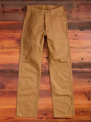 Duck Canvas Work Pants in Brown