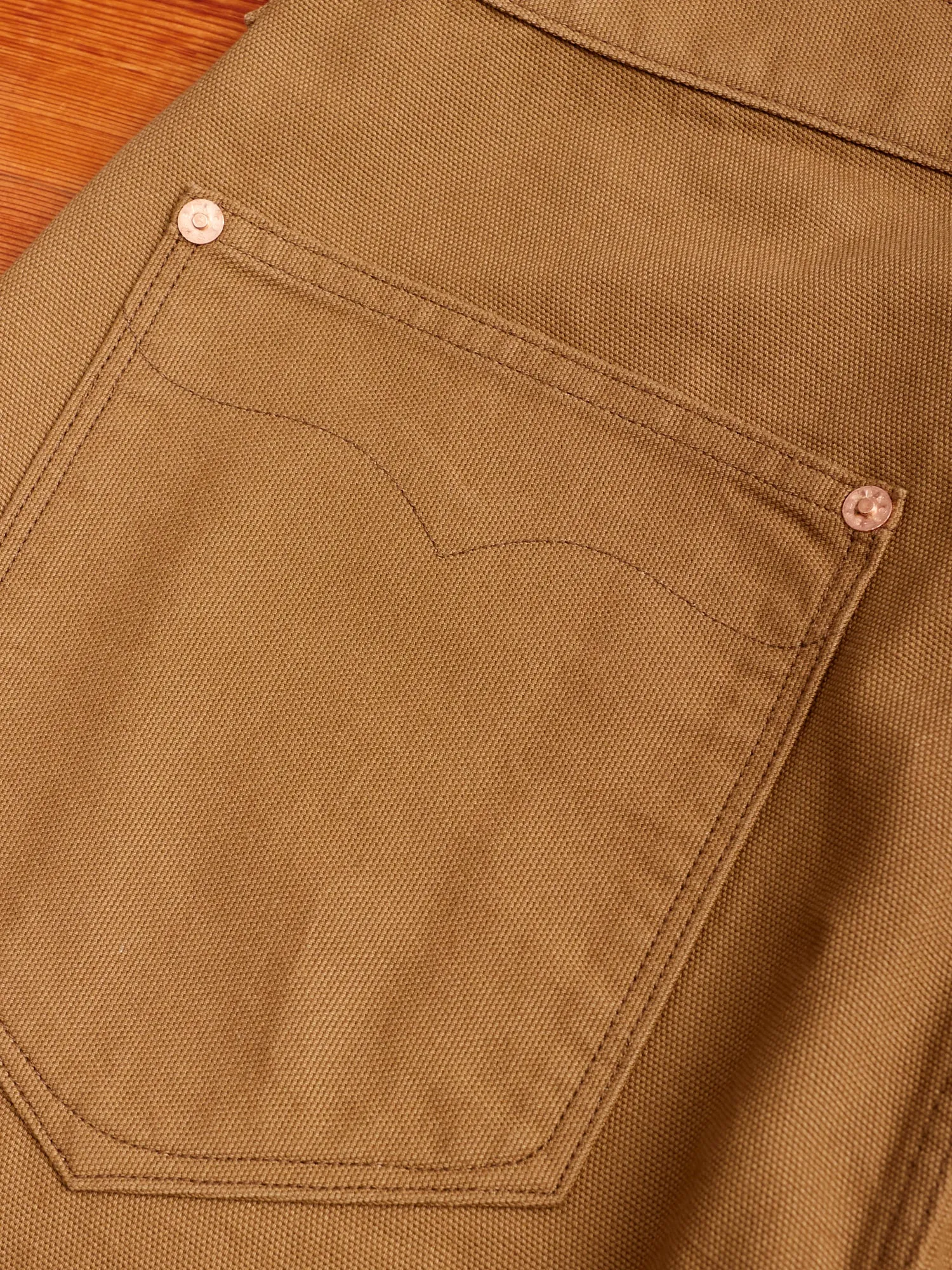 Duck Canvas Work Pants in Brown