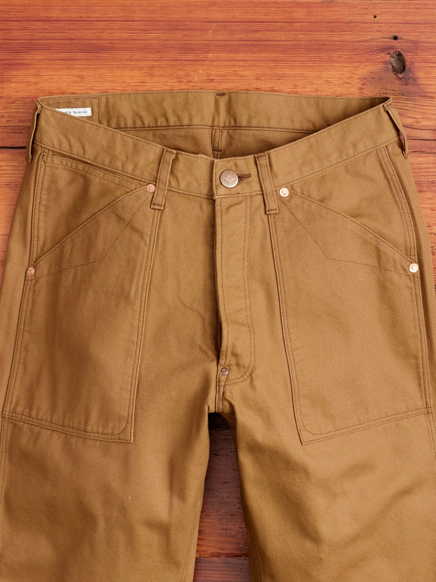 Duck Canvas Work Pants in Brown