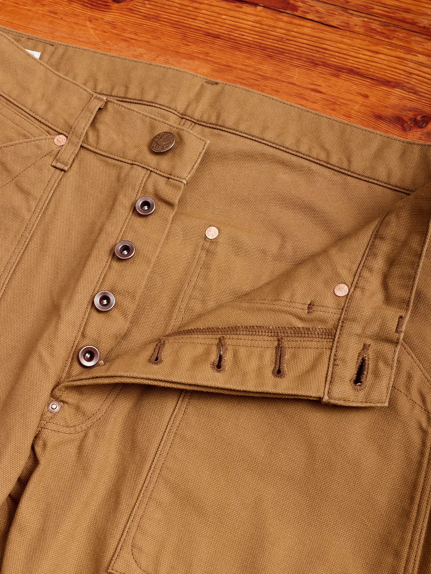 Duck Canvas Work Pants in Brown