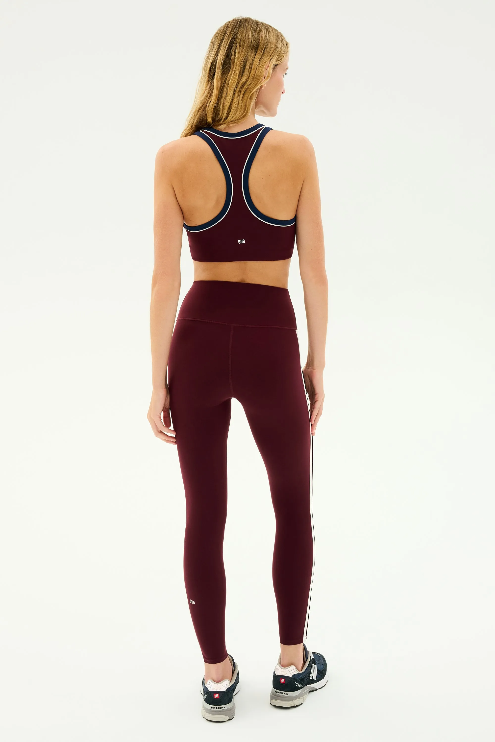 Ella High Waist Airweight 7/8 - Dark Cherry/Indigo