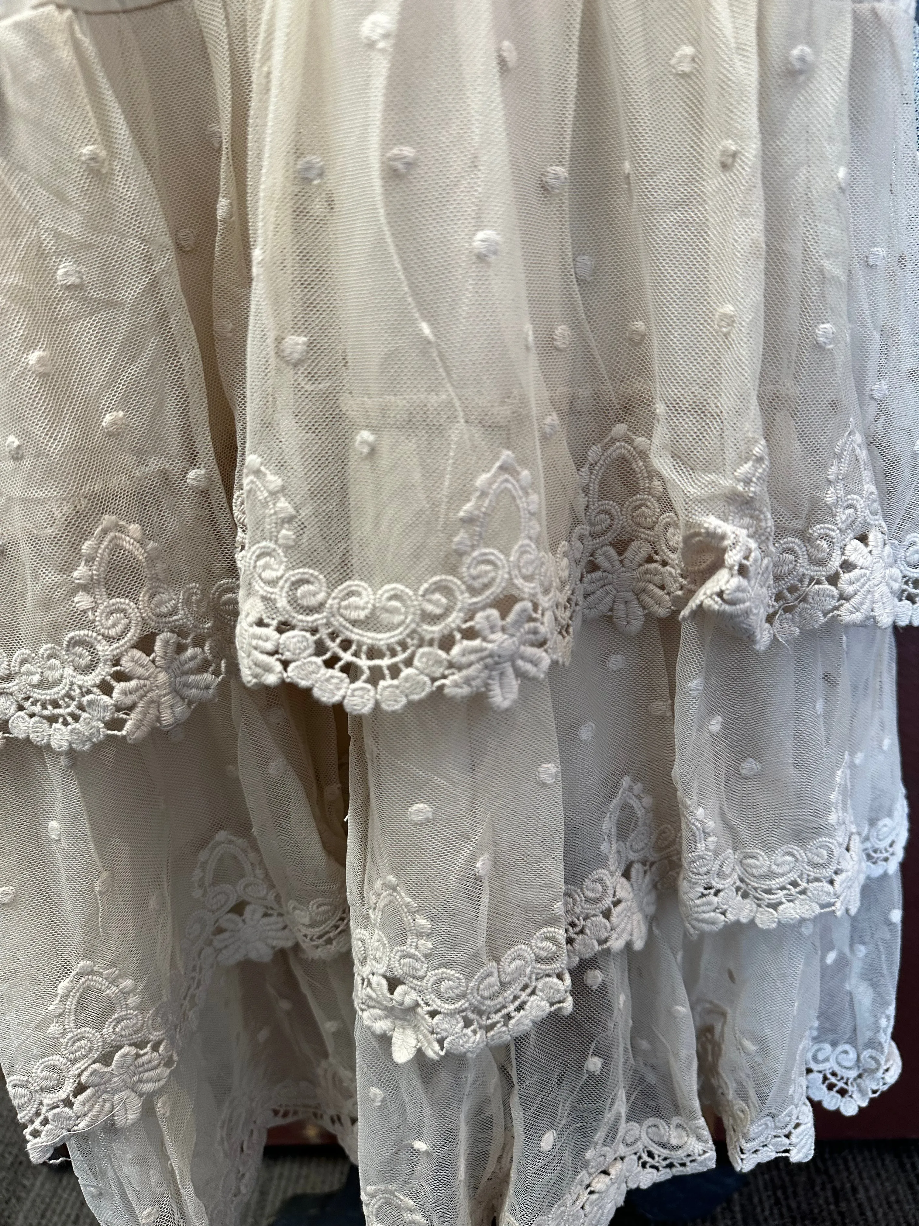 Evangeline frill lace slip