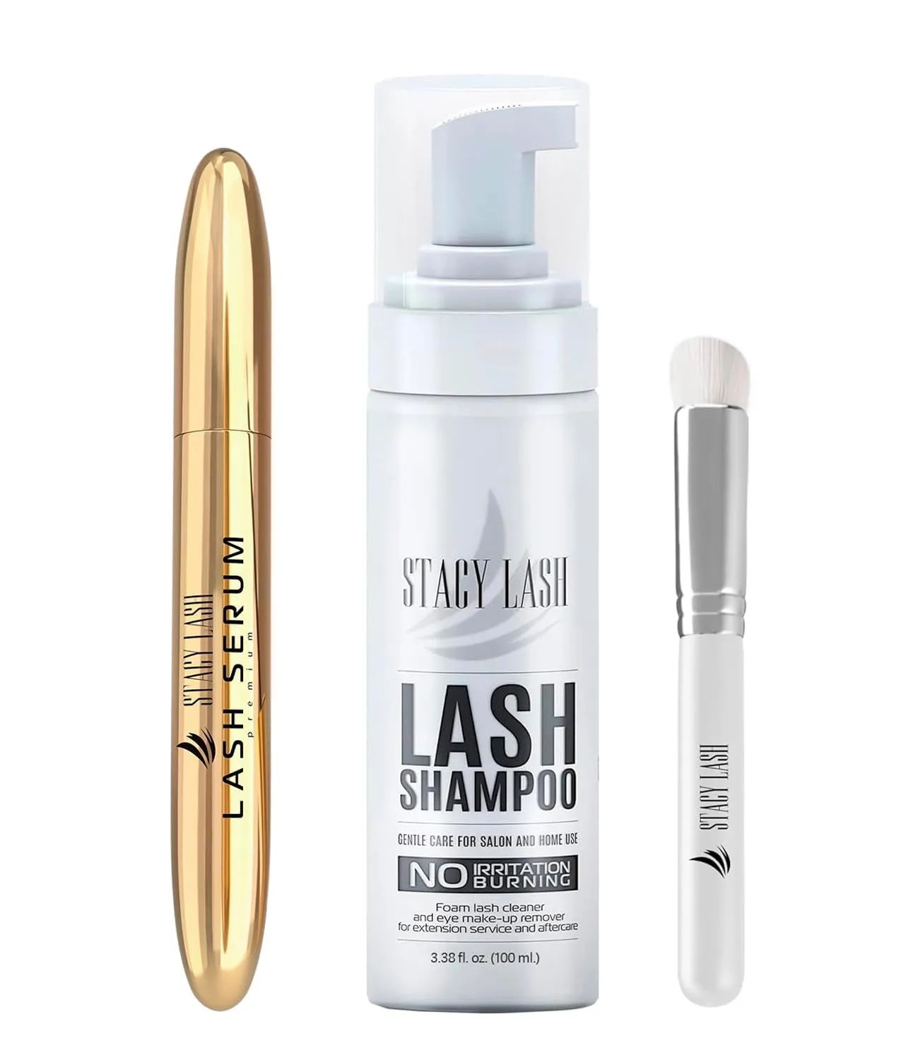 Eyelash Extension Shampoo   Brush / 1.69 Fl.Oz / 50Ml / Eyelid Foaming Cleanser/Wash for Extensions & Natural Lashes/Safe Makeup Remover/Supplies for Professional & Home Use