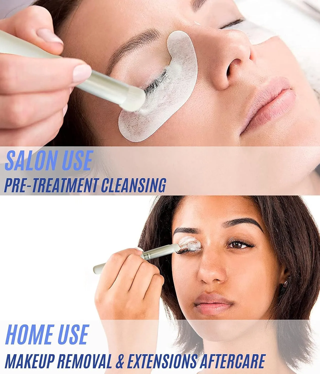 Eyelash Extension Shampoo   Brush / 1.69 Fl.Oz / 50Ml / Eyelid Foaming Cleanser/Wash for Extensions & Natural Lashes/Safe Makeup Remover/Supplies for Professional & Home Use