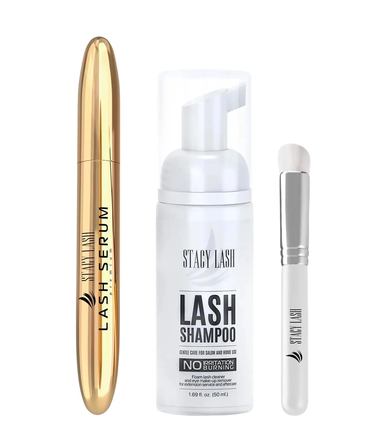 Eyelash Extension Shampoo   Brush / 1.69 Fl.Oz / 50Ml / Eyelid Foaming Cleanser/Wash for Extensions & Natural Lashes/Safe Makeup Remover/Supplies for Professional & Home Use