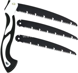 Folding Hand Saw For Camping Garden Pruning Compact Design Hand Saw 10 Inches Long With Two Replaceable Blades Hard Tooth Saw