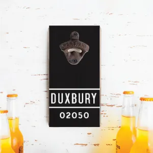 FOV Personalized Zip Code & Town Bottle Opener