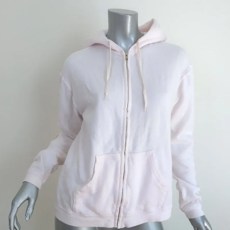 FREECITY Life Nature Love Palm Trees Hoodie Sweatshirt Light Pink Size 2