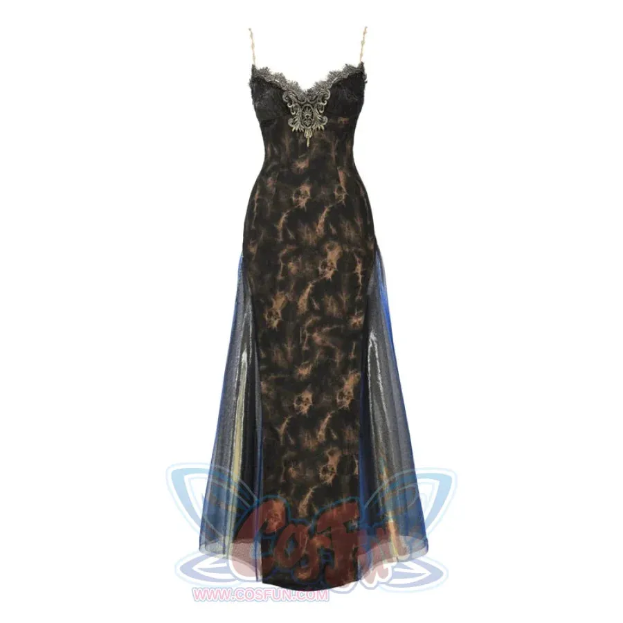 Gilded Night Gilt European Classical Slim Hem Halter Dress S23031
