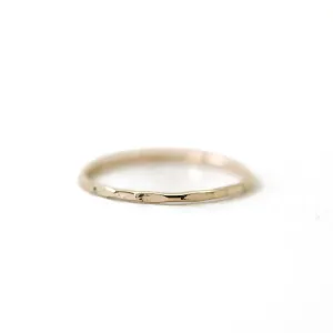 Hammered Stacking Ring - Gold Filled