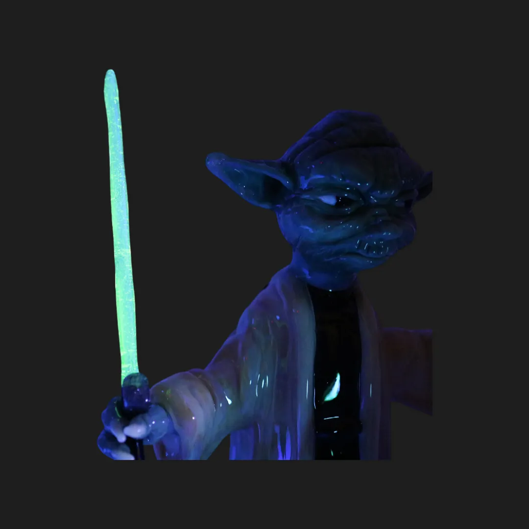 Handblown Yoda by 'Jon Fischbach'
