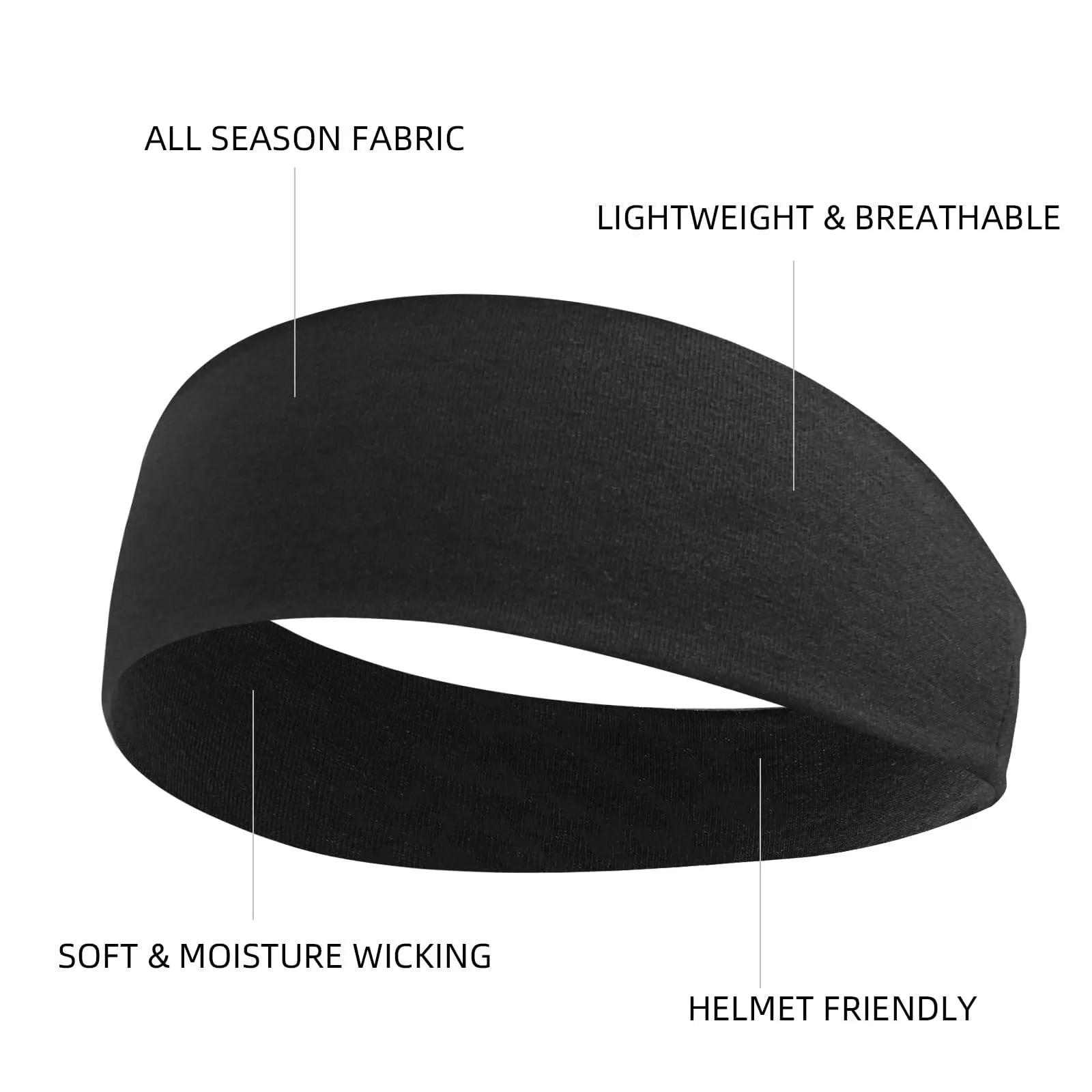 Headbands for Women 16 Pack Elastic Hair Bands for Women' Hair Non Slip Soft Cloth Fabric Headbands Women Hair Accessories, Black White Gray Women Headbands