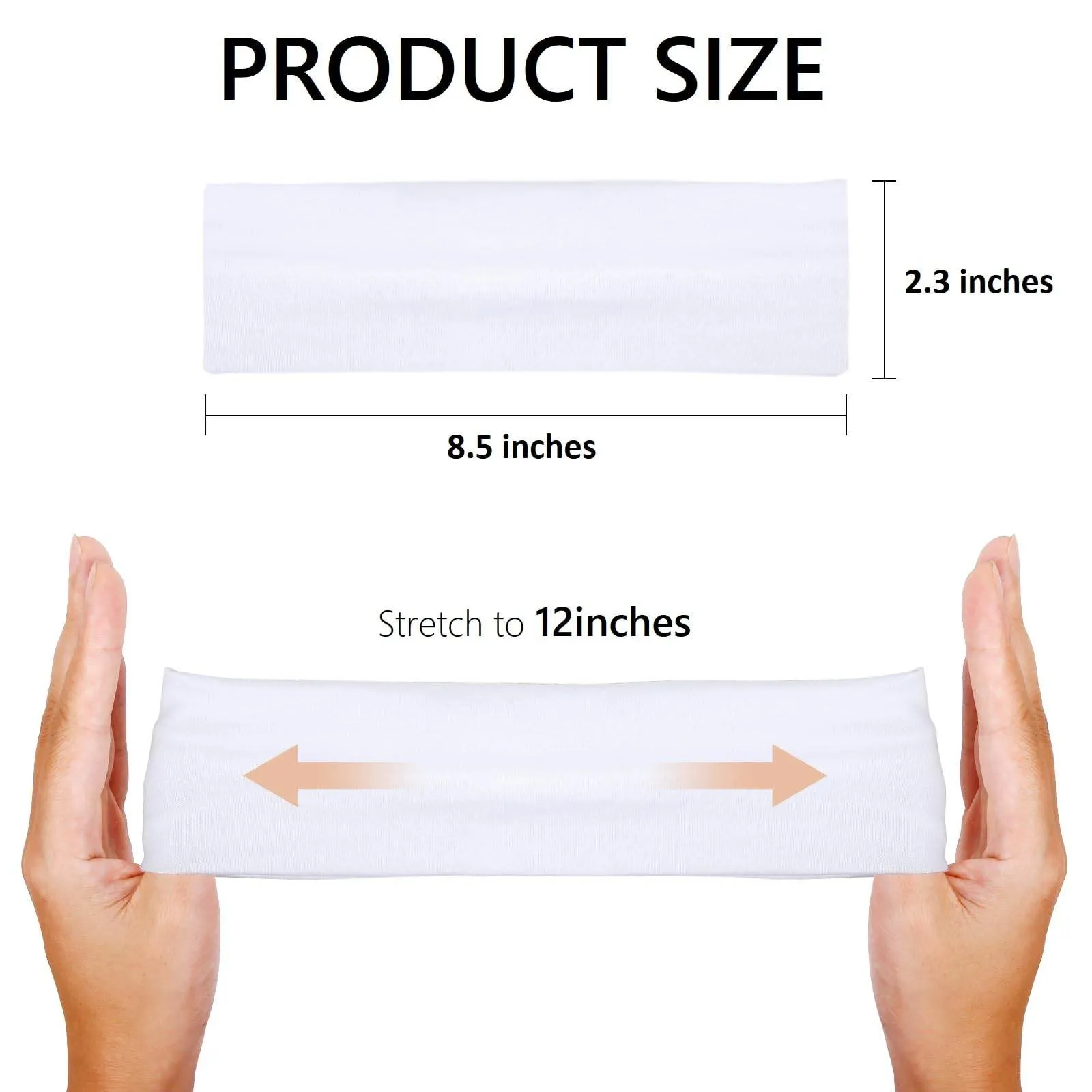 Headbands for Women 16 Pack Elastic Hair Bands for Women' Hair Non Slip Soft Cloth Fabric Headbands Women Hair Accessories, Black White Gray Women Headbands