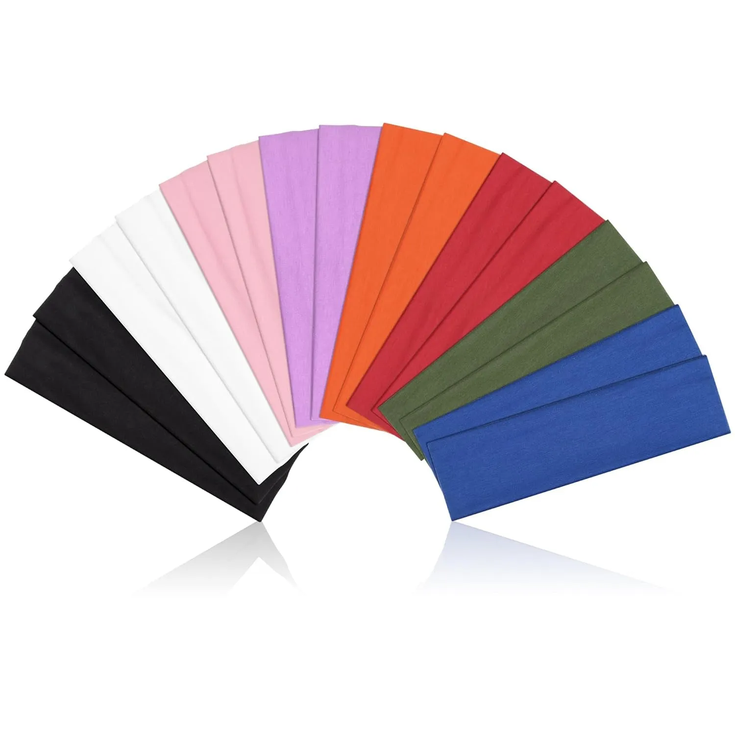 Headbands for Women – 16Pcs Non-Slip Cotton Cloth Headbands for Women'S Hair Accessories, Fashion Sports Hair Bands & Hair Ties, Soft Fabric for Yoga, Running, Workout