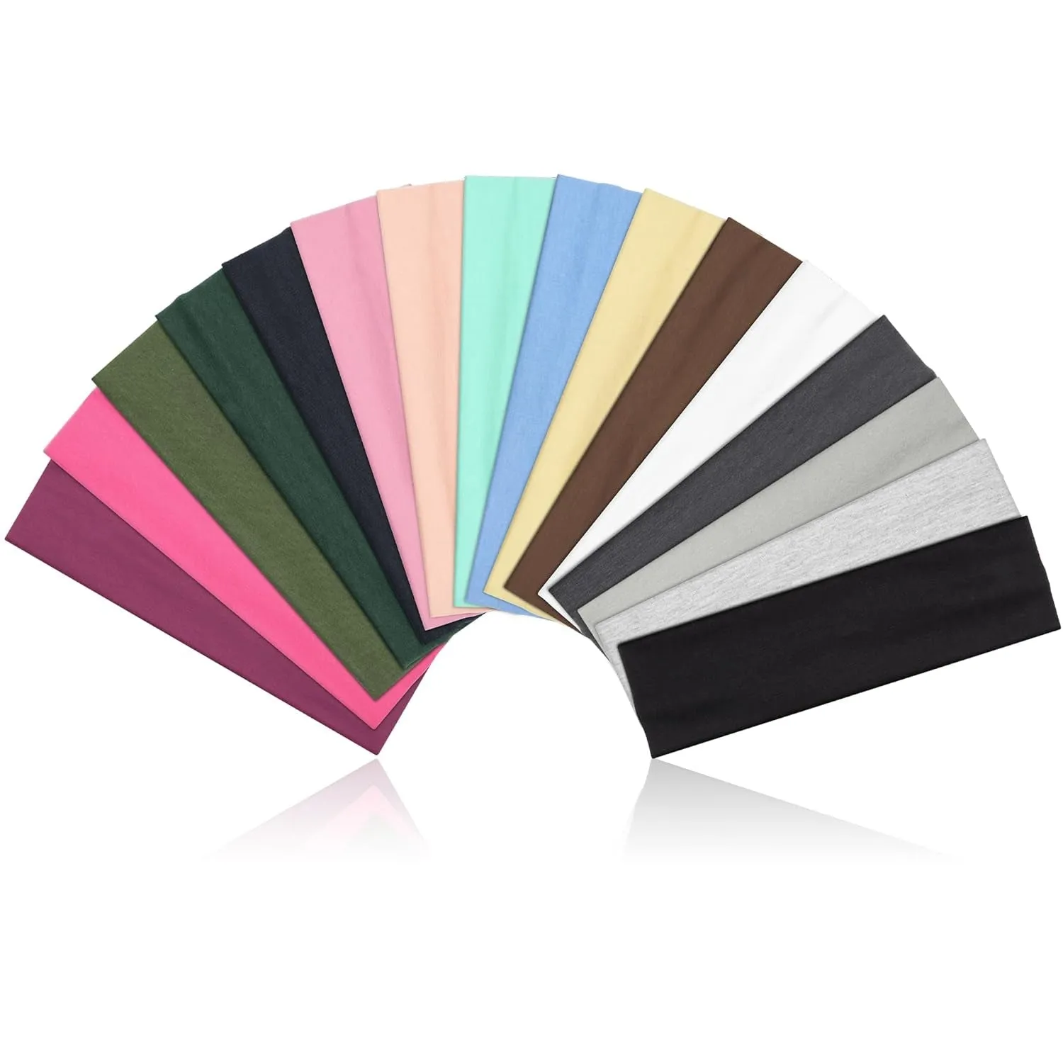 Headbands for Women – 16Pcs Non-Slip Cotton Cloth Headbands for Women'S Hair Accessories, Fashion Sports Hair Bands & Hair Ties, Soft Fabric for Yoga, Running, Workout
