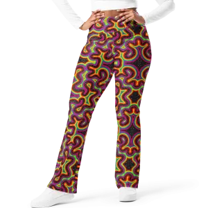 High Waisted Yoga Pants ( Internal Pocket)- "Rainbow Rovd" Design