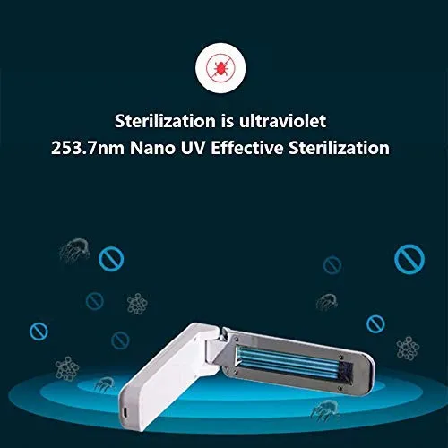 Homlly Portable UV Germicidal Sterilization Sanitizer Wand (White)