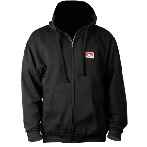 Hooded Full Zip Up Sweatshirt - Black
