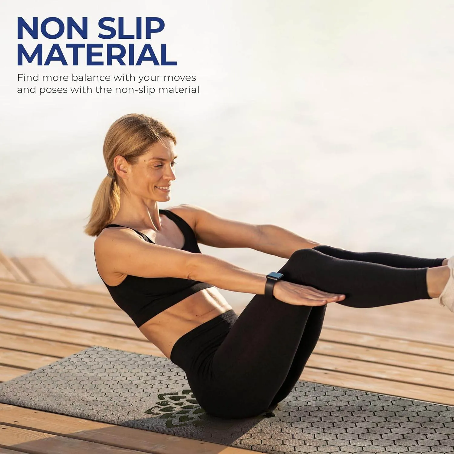 Hot Yoga Mat Towel - Yoga Mat Non Slip w/Honeycomb Design | Easy to Carry Hot Yoga Towel | Perfectly Sized Non Slip Yoga Mat 73” x 26” | Soft & Durable Hot Yoga Towels