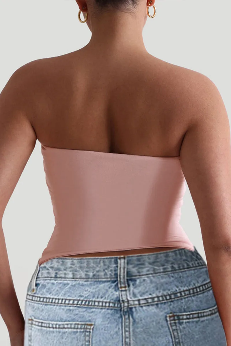 HTZ1229 Strapless Stretch Bandeau Top