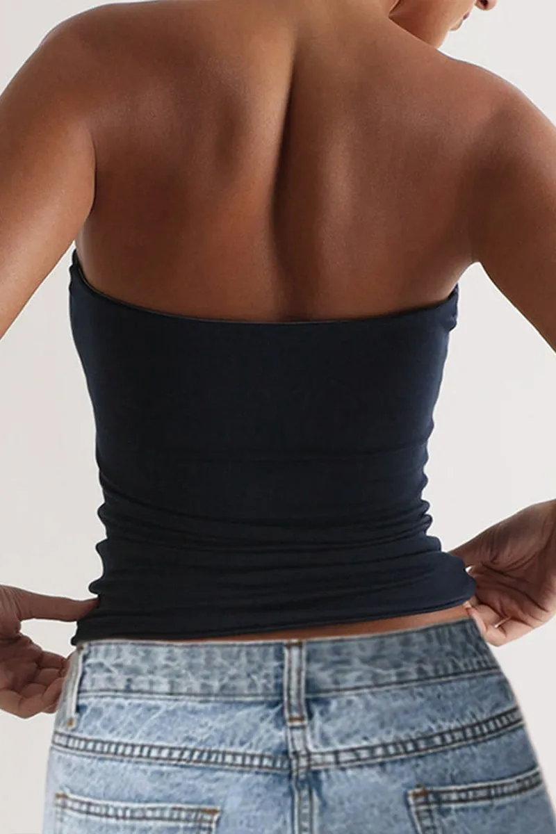 HTZ1229 Strapless Stretch Bandeau Top